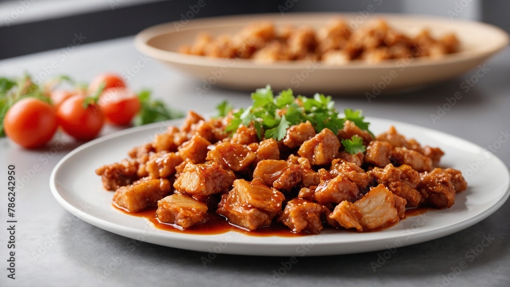 Sweet and Sour Pork Crispy pork pieces coated in a sweet and tangy sauce. Sweet and Sour Pork Crispy pork pieces coated in a sweet and tangy sauce.