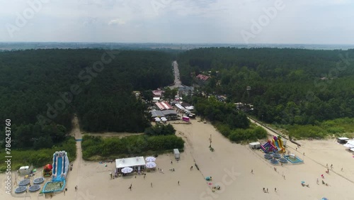 Entrance Beach Jantar Wjazd Plaza Aerial View Poland photo