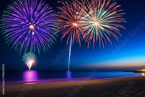 the beach, fireworks © RORON