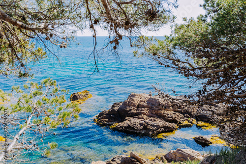 Vue sur la mer en coté d'azur