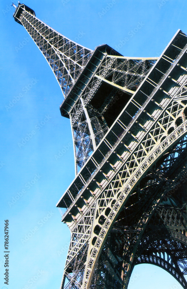 Fototapeta premium France. Paris. Eiffel Tower against the blue sky.