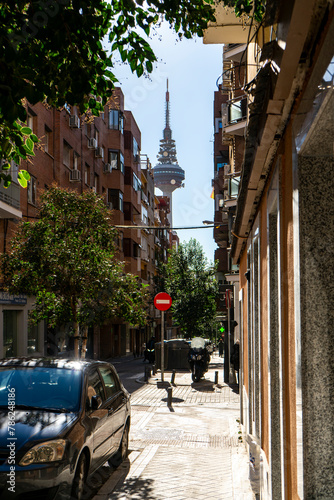 Foto desde una calle del Pirulí. Madrid, España. photo