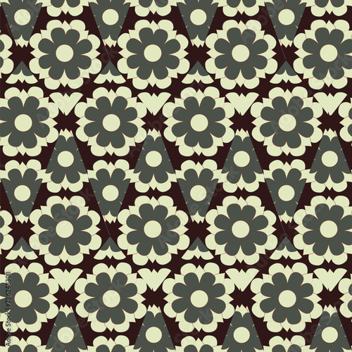 Vector pattern of decorative ceramic tiles in Arabic style.Arabesque. Ethnic pattern