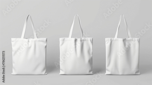 white paper bags, shopping bag, paper bag, ECO bag isolated on white, Blank Tote Bag Mockup template