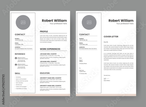 Resume and CV Layout Set.
