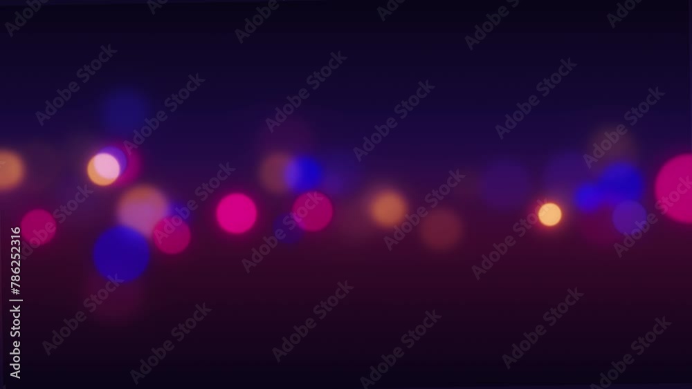 abstract bokeh city lights colorful 4k motion background ,glowing defocus glowing blur bright colors, blank template design element