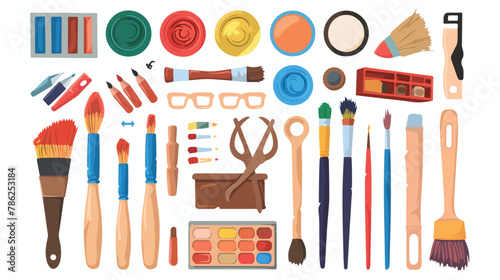 Art and graphic tools icon set. EPS10 vector. Vector 