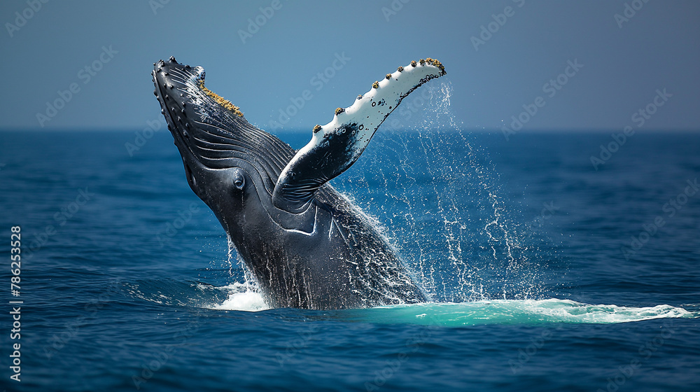 Obraz premium Dolphin leaping joyfully amidst ocean waves