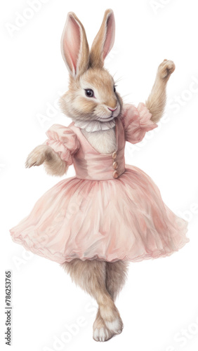 PNG Rabbit character ballet dancing drawing rodent animal.