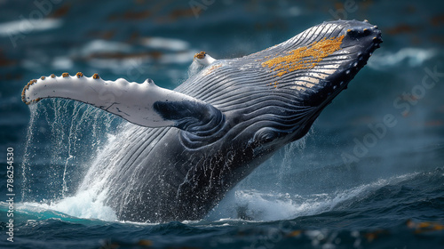 Dolphin leaping joyfully amidst ocean waves © Panyamethi
