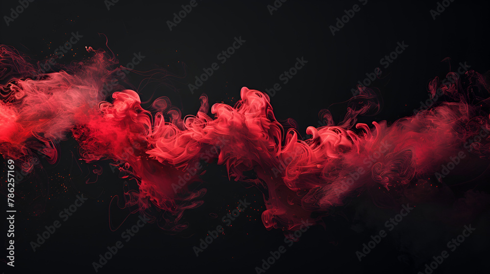 movement of red smoke ,Abstract red smoke on black background, smoke ,red ink background, red fire  ,beautiful color smoke,Colorful smoke close-up on a black background

