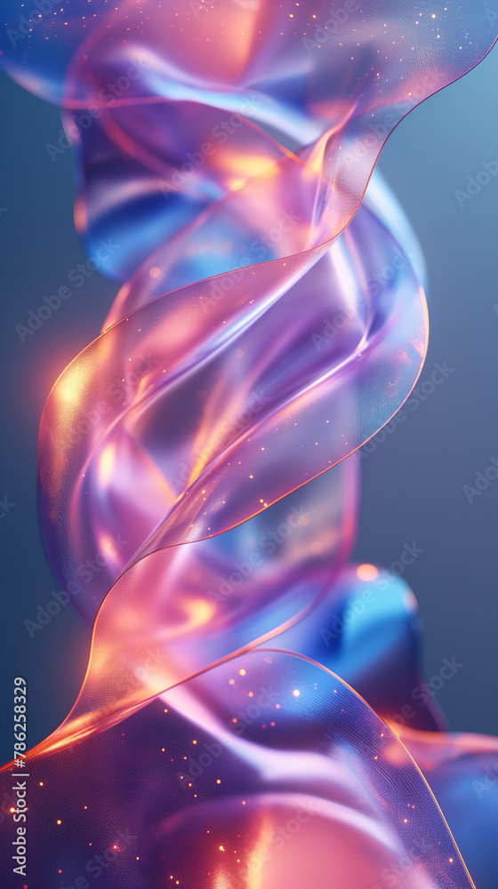 Ethereal light ribbon curl, embodying innovation for a smart home device launchgradient scheme Ethereal light ribbon curl, embodying innovation for a smart home device launchgradient scheme