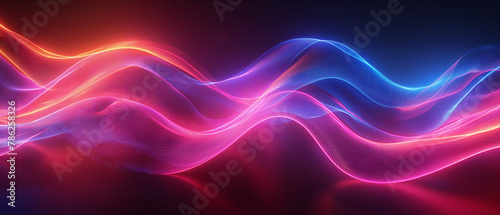 Flowing neon bands on a dark backdrop, ideal for a modern digital event promotiongradient scheme