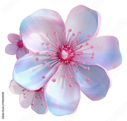 PNG Blossom iridescent flower petal plant.