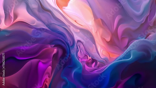 Vivid Swirls of Purple and Blue Fabric in Abstract Art