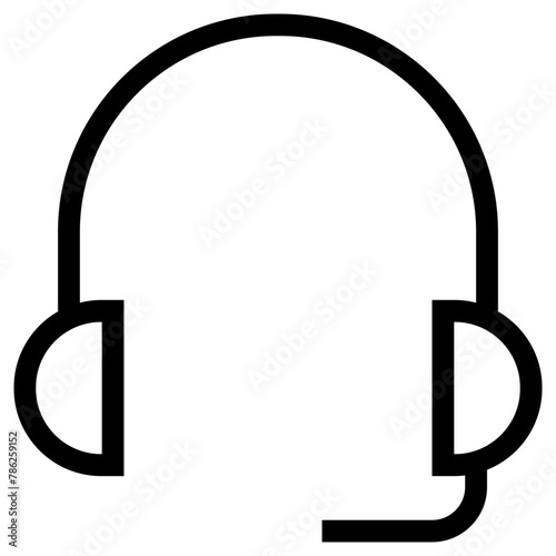 headset icon, simple vector design