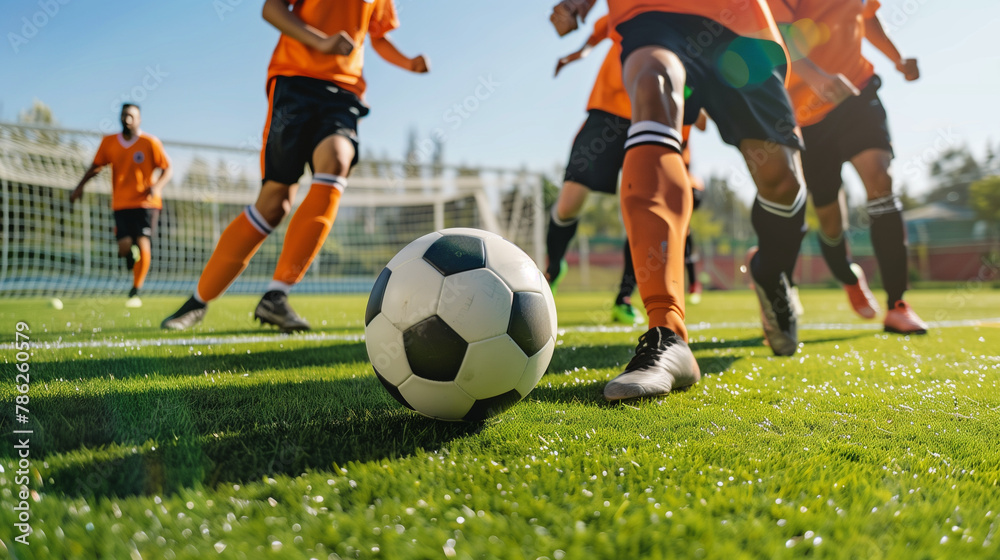 soccer ball in action