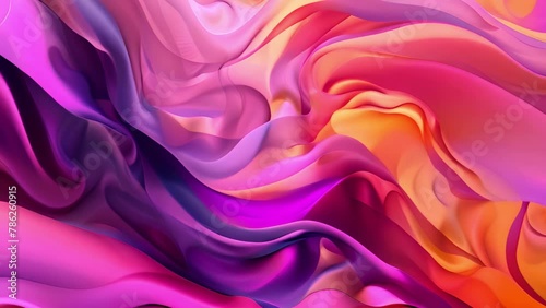 Vibrant Fabric Waves in Red and Purple Hues