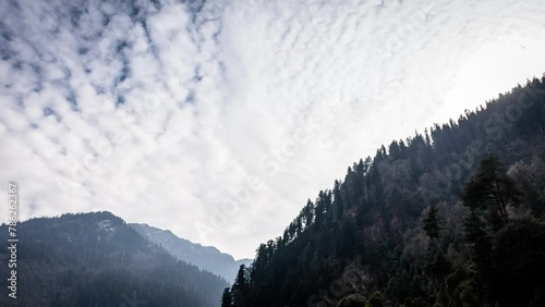 Timelapse of mountains of Sainj Valley in Himachal Pradesh, India
 photo