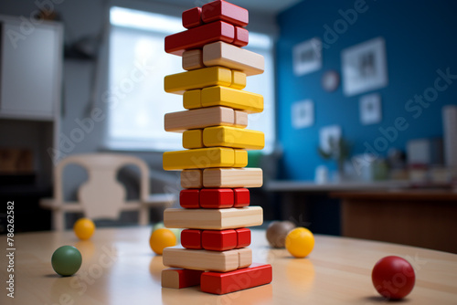 a habit stacking tower with cues highlighted сreated with Generative Ai 