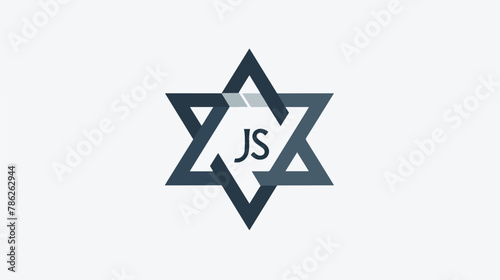 JS monogram logo with modern triangle style design 
