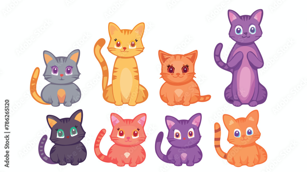 Kitty Cat Farbseite Design for Kids Stock Vektorgrafik