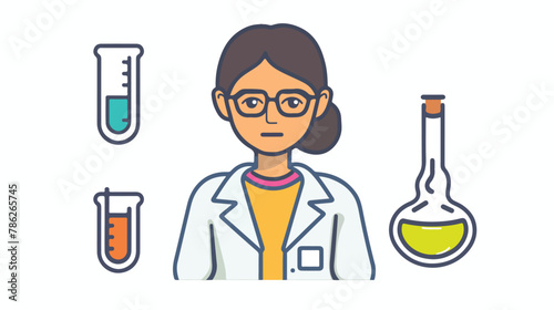Lab Assistant Vector Icon Vector illustration isolated
