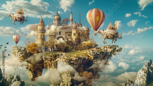 A whimsical dreamscape of surreal landscapes and fantastical creatures, transporting viewers to a world of imagination and wonder.