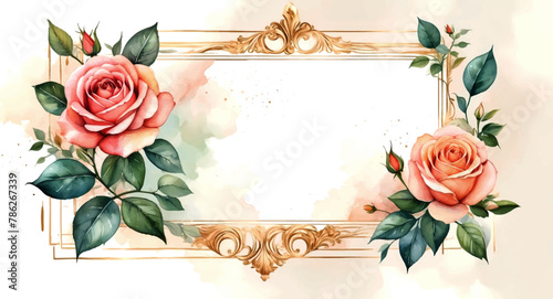 beautiful floral wreath wedding invitation card template