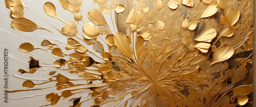 The image exudes an explosive energy of golden elements, symbolizing a celebration of opulence and grandeur