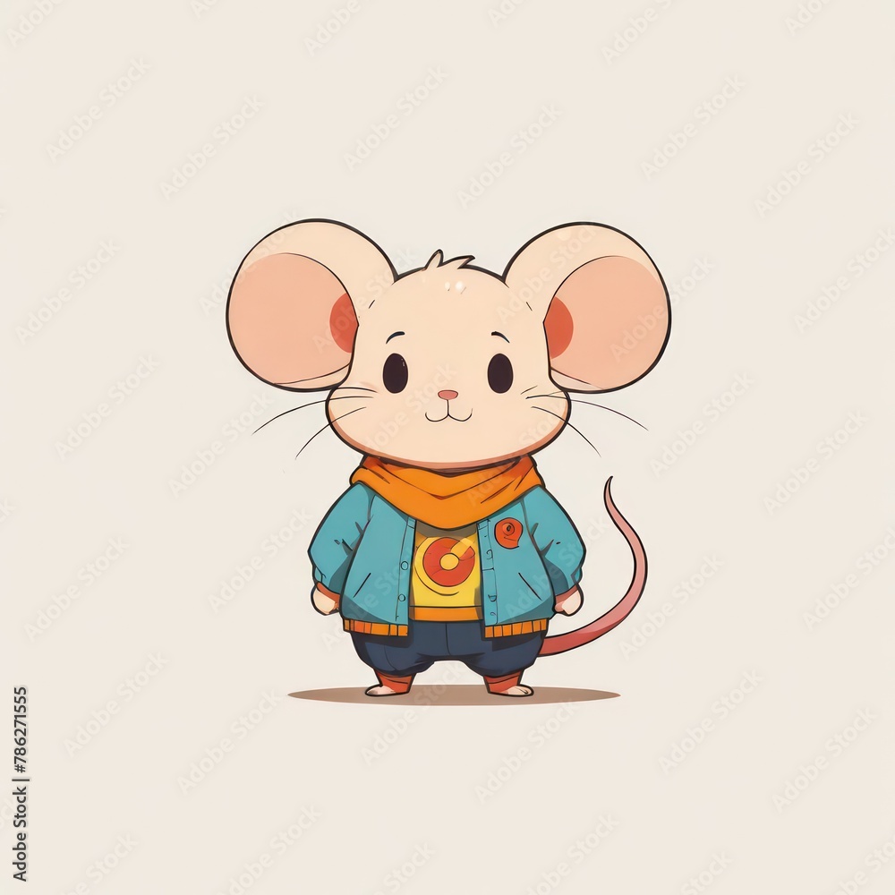 Cheesy Mouse Fun: An adorable cartoon illustration Cheesy Mouse Fun: An adorable cartoon illustration