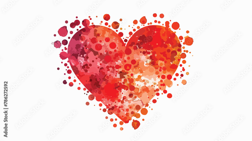 Love Heart Silhouette. Love Heart Vector Illustration.