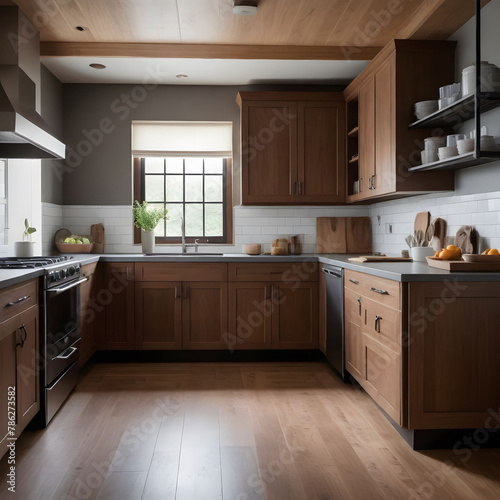 Elegant kitchen design with modern, elegant furniture