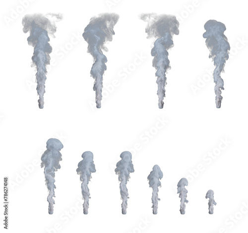 Thin Smoke transparent background 3d rendering pack
