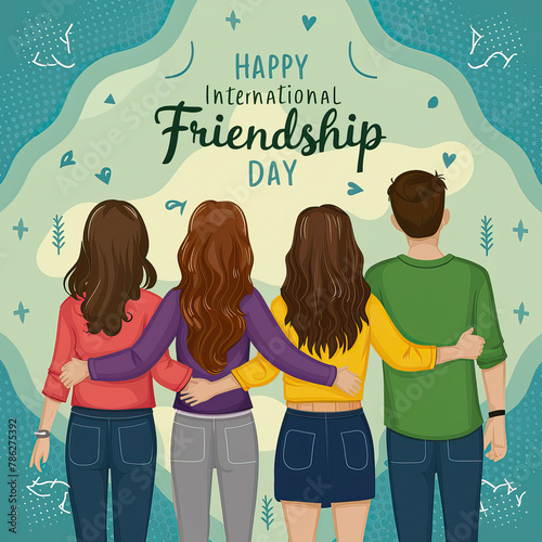 international friendship day, Social Media Post, friendship day Poster, Happy international friendship day, Poster, Vector, Post. International friendship Day 
Poster, illustration,
 photo