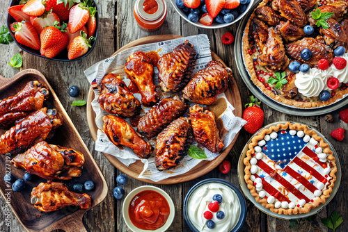 All-American BBQ Feast with Pie