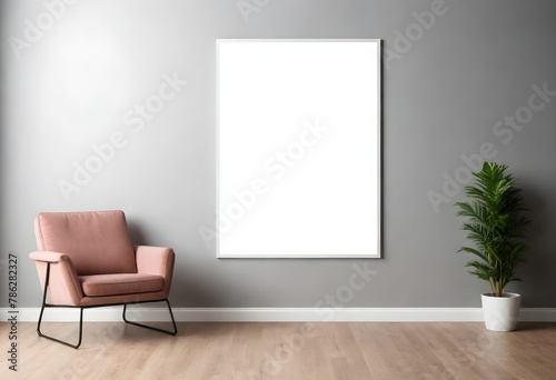 Frame mockup, ISO A paper size. Living room wall poster mockup. Interior mockup with house background. Modern interior design. 