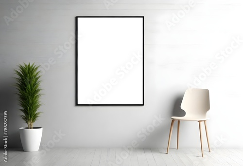 Frame mockup, ISO A paper size. Living room wall poster mockup. Interior mockup with house background. Modern interior design. 