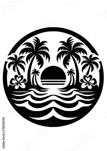 Hawaii SVG, Palm tree SVG, Hawaii Landscape, Hawaii Silhouette, Palm tree Clipart, Palm tree Cricut, Hawaii Logo, SVG, JPG, PNG