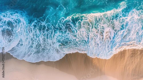 Beautiful beach captured from above