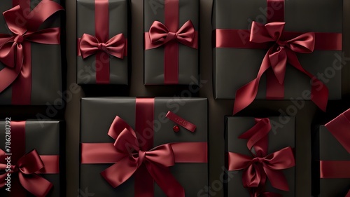 Opulent Collection of Wrapped Gifts in Muted Sophistication