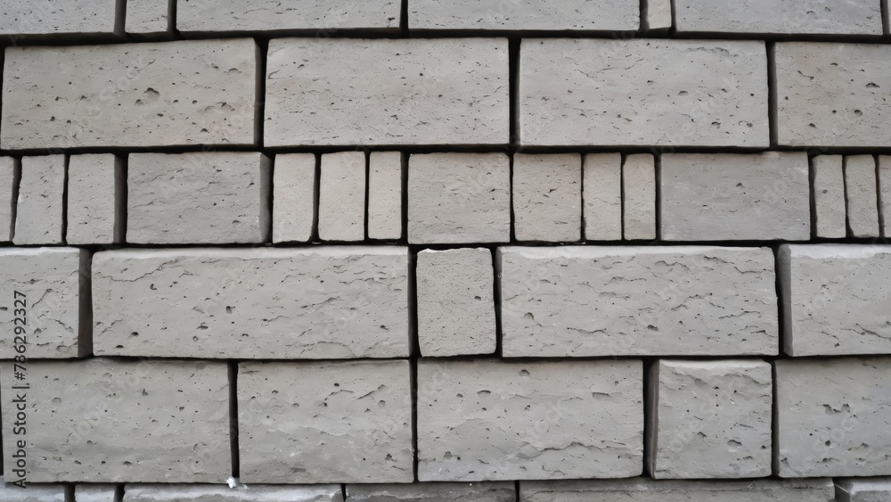 Obraz premium Gray brick wall texture background. Gray brick wall background. Grey brick wall texture.