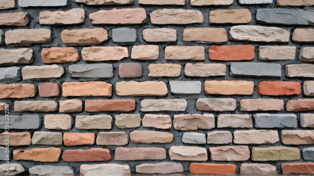 Obraz premium Gray brick wall texture background. Gray brick wall background. Grey brick wall texture.