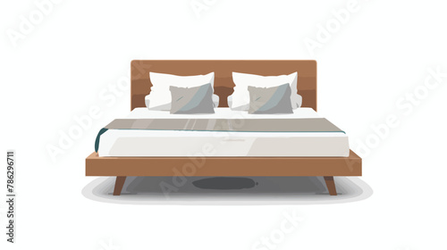 Double bed vector icon isolate. flat vector isolated