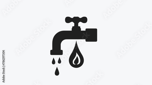Drop faucet water glyph icon vector. drop faucet water