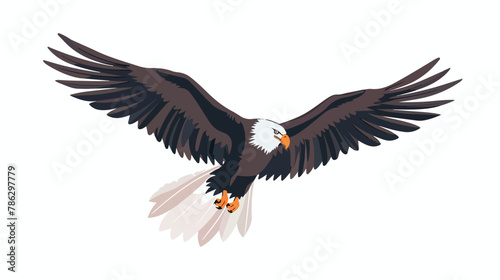 Eagle Soaring Wide Wings Freedom Vector illustration © Tech