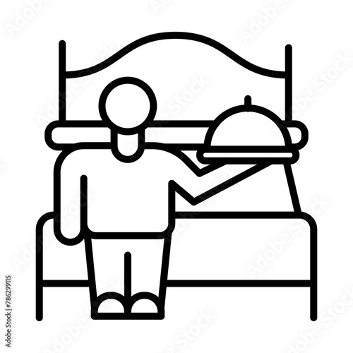 Room service line icon