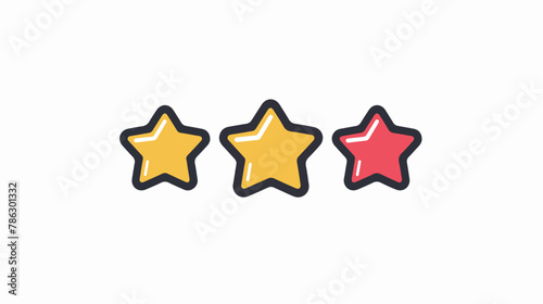 Feedback icon outline vector. Star review. Star rate 