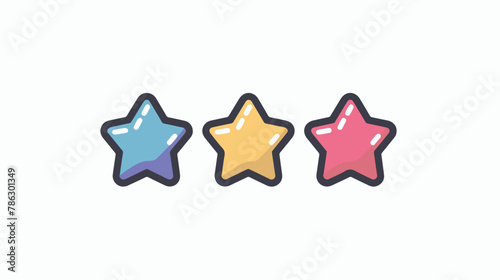 Feedback icon outline vector. Star review. Star rate 