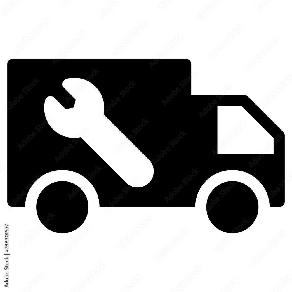 truck icon, simple vector design